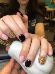 Black And Red Ombre Dip Nails Black Gold Pink Dip Powder Nails Black Gold Nails Dip Powder Nails Powder Nails