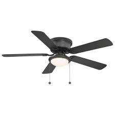 We like having a ceiling fan however we do not find them attractive. Hugger 52 In Led Indoor Black Ceiling Fan With Light Kit Al383led Bk The Home Depot