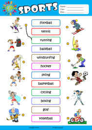 Sports Esl Matching Exercise Worksheet For Kids Kids Worksheets Printables Worksheets For Kids Sports