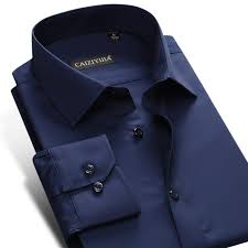 Dark blue shirt stock photos and images. Men S Formal Standard Fit Easy Care Plain Shirt Dark Blue Long Sleeve Male Business Office Wear Wrinkle Free Solid Dress Shirts Casual Shirts Aliexpress