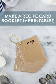 Make This Recipe Card Book With Free Printable Recipe Cards Printable Free Recipe Book Diy Diy Recipe Cards
