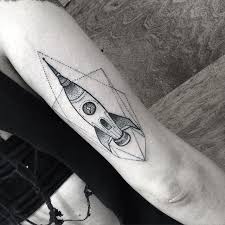 Black And White Rocket Tattoo Blast Off With These Awesome Rocket Tattoos Rocket Tattoo Spaceship Tattoo Rocket Ship Tattoo
