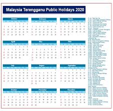 Panduan buat warga terengganu yang ingin mengetahui jadual cuti umum dan cuti sekolah terengganu tahun 2021. Terengganu Public Holidays 2020 Terengganu Holiday Calendar