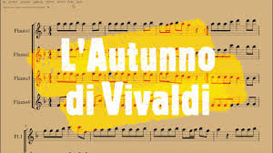 Antonio vivaldi (вивальди) — concerto rv 349 in la maggiore iii. L Autunno Da Le Quattro Stagioni Di Vivaldi Spartito Gratis Per Ensemble Di Flauti Youtube