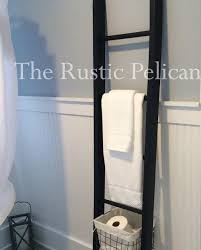 The modern towel ladder has become a trendy sensation in recent years. Wooden Ladder Modern Farmhouse Quilt Ladder Bathroom Decor Storage The Rustic Pelican