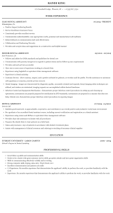 Dental Assistant Resume Sample Mintresume