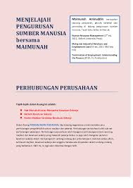 Jabatan hal ehwal kesatuan sekerja negeri sabah adalah sebuah jabatan di bawah kementerian sumber. Pdf Industrial Relations Bm Version Mike Michael Academia Edu