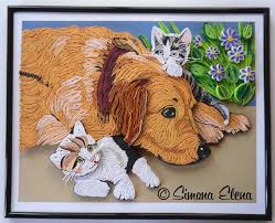 quilling kopek ve kediler quilling animals quilled paper art quilling patterns