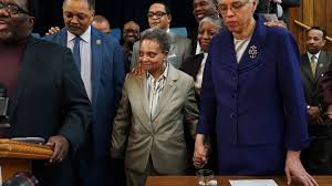 The late show with stephen colbert and guest chicago mayor lori lightfoot during friday's june 21, 2019 show. Lori Lightfoot Is Elected Chicago Mayor Becoming First Black Woman To Lead City The New York Times