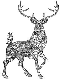 Deer Zentangle Coloring Page Free Deer Coloring Pages Animal Coloring Pages Deer Drawing