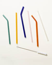 Metal reusable straws come in plenty of materials, but stainless steel is the most common. Multicoloured Reusable Glass Straws Pack Of Six Oliver Bonas
