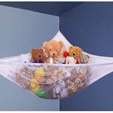 Box with compartments 25x41x16 cm. Jumbo Toy Hammock Net Stuffed Animals Organizer Hanging Kids Toys Storage White Ebay