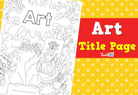 Templates are designed for microsoft word. Title Page Art Teacher Resources And Classroom Games Teach This