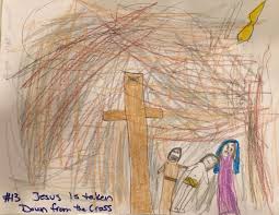 Drawing for kids helps them develop the freedom to express and communicate their ideas freely, especially for kids who are still learning words to express themselves. Stations Of The Cross Drawn By Children