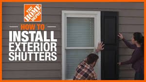 Measuring for and installing exterior shutters can usually be done in a few hours depending on how there are 2 basic types of exterior vinyl shutters: How To Install Exterior Shutters The Home Depot Youtube