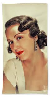 Fay Wray, Vintage Actress #4 Beach Towel