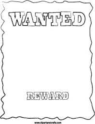 The worksheet has a section for drawing a picture and writing a description of the wanted person. Wanted Poster Line Art Printable Template Template Printable Therapy Quotes Templates