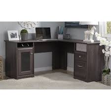 Bush Furniture Cabot L Shaped Computer Desk In Heather Gray L Shaped Desk Bush Office Furniture L Shaped Executive Desk