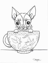 That's what you'll be wondering when you dive into this one….the teacups & cosmetics coloring page has so much whimsical detail that you'll want to. Tea Cup Puppy Drawings Novocom Top