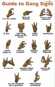 Gang Signs Meaning Funny Witze Zeichnungen Flachwitze