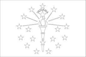 Indiana State Flag Coloring Pages Flag Coloring Pages Indiana State Flag Flag Drawing