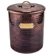 This does not change the price you would pay. Stainless Steel Metal Hammered Antique Copper 4 Quart Cookie Jar Kitchen Dining Home Urbytus Com