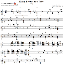 Every Breath You Take Ukulele Just Go With It Every Breath You Take Flatpicking Guitar Sheet Music Tablature Partition Guitare Guitare