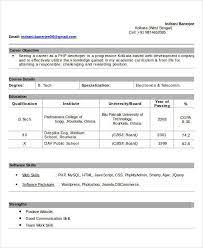 You may check out our 40 page resume format templates for freshers of engineering, mca, mba, bsc computer science degree program students. 7 Basic Fresher Resume Templates Pdf Doc Free Premium Templates