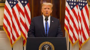 President cyril ramaphosa will address the nation at 20h00 today, monday 1 february 2021, on developments in relation to the country's response to the coronavirus pandemic. Donald Trump Full Text Of Trump Speech As E Wave White House Bye Bye Bbc News Pidgin