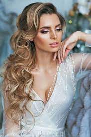 Curls Clipped To One Side Half Up Half Down Wedding Hairstyles Romantic Wedding Hair Long Hair Styles Hair Styles