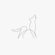 Wolf Easy One Line Draw Tiny Tattoo Animal Sketch Simple Wolf Tattoo Animal Tattoos Wolf Tattoos