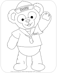 Duffy and shellie may tsum tsum. Duffy The Bear And Friends Coloring Pages Disneyclips Com