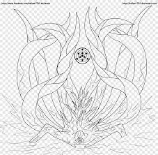Juubi Naruto 609 The End LINEART, Naruto Ten-Tails illustration, png |  PNGEgg