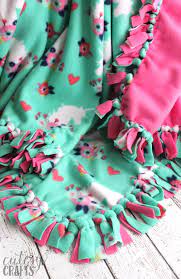 When you make fleece tie blankets you need to add 8″ to the length and 8″ to the width when you cut the fleece. How To Make A Tie Blanket From Fleece Cutesy Crafts