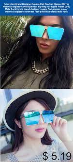 Only 5 19 Future Big Brand Designer Square Flat Top Sun Glasses Mirror Women Sunglasses Men Ey Sunglasses Women Square Rimless Sunglasses Rimless Sunglasses