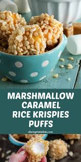 Marshmallow Caramel Rice Krispies Puffs Recipe Rice Krispie Treats Recipes With Marshmallows Rice Krispies