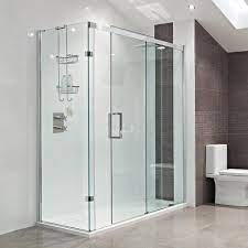 Bathroom interior design with glass partitions. Toughened Plain Modern Bathroom Glass Partition Shape Cubical Rs 26000 No Id 7826505573
