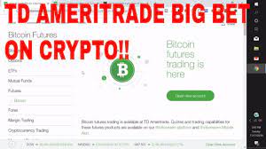 The app is out there on a number of buying and selling exchanges together with binance and gdax. Td Ameritrade Cryptocurrency Bitcoin Futures Investment In Erisx Exchange From Td Ameritrade Youtube