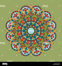 Vintage bunte Mandala mit floralen Ornamenten.  Boho-Stil-Hintergrund-Design. Einfach Farbe ändern oder entfernen.  Vektor-illustration Stock-Vektorgrafik - Alamy