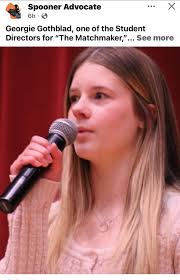 Check out “our” student director of the Spooner play… totally rocking it!  We have three seniors participating in the play “the Matchmaker!”