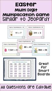 Easter Multiplication Game Similar To Jeopardy Multiplication Multiplication Games Easter Math