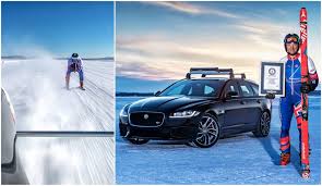 Olympic skier graham bell joins forces with journalist peter hardy. Jaguar Land Rover Tows Olympic Skier Graham Bell Into The Record Books At 189 07 Km H Guinness World Records