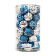 Check spelling or type a new query. Holiday Time Shatterproof Ornaments Blue Silver 41 Count Walmart Com Walmart Com