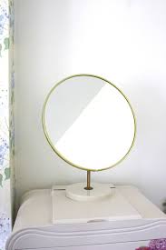A Vintage Round 70s Schreiber Mirror With Decorative Tarnished Gold Rim Freestanding Vanity Dressing Table M Mirror Freestanding Mirrors Dressing Table Mirror
