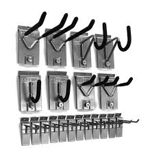 Proslat 20 Piece Hook Kit Silver Garage Wall Organizer Slat Wall Garage Organization