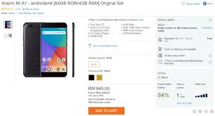 Price list of malaysia xiaomi products from sellers on lelong.my. Xiaomi Mi A1 Back At Its Lowest Price Lowyat Net