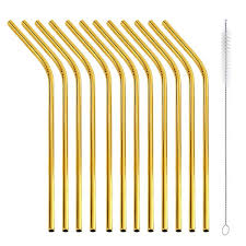 Top 5 reusable straws sipwell stainless steel drinking straws. Gold 12 Bent Stainless Steel Straws Reusable Drinking Straws