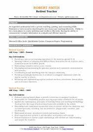 You'll be certain to find the best simple and basic cv template for your needs whatever but don't just take our word for it. Retired Teacher Resume Samples Qwikresume