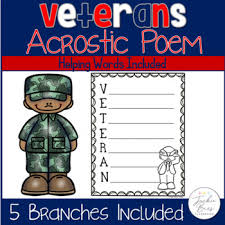 Veterans Day Acrostic Poem By Jackie Bees Classroom Tpt