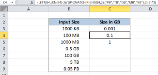 1 килобайт = 1 024 байта. Excel Formula Normalize Size Units To Gigabytes